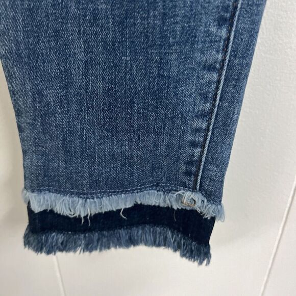 NWOT LOFT Mid Wash Mid Rise Classic Curvy‎ Skinny Jeans size 25 / 0 Cool Bottom - Picture 2 of 10